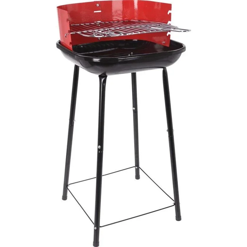 BBQ Holzkohlegrill - 85 cm - Grillfläche 26 x 26 cm