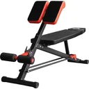 Hantelbank Fitnessbank Schrägbank Multifunktion Bauchtrainer Verstellbar Edelstahl Schwarz 64 x 146 x 73,5-85 cm