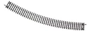 12 Stück Gebogenes Gleis R6, Radius 604,4 mm, Bogenwinkel 30°