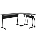 L-Form Computertisch Eckschreibtisch Arbeitstisch Minimalistisch Spanplatte Metall platzsparender Gaming PC Workstation