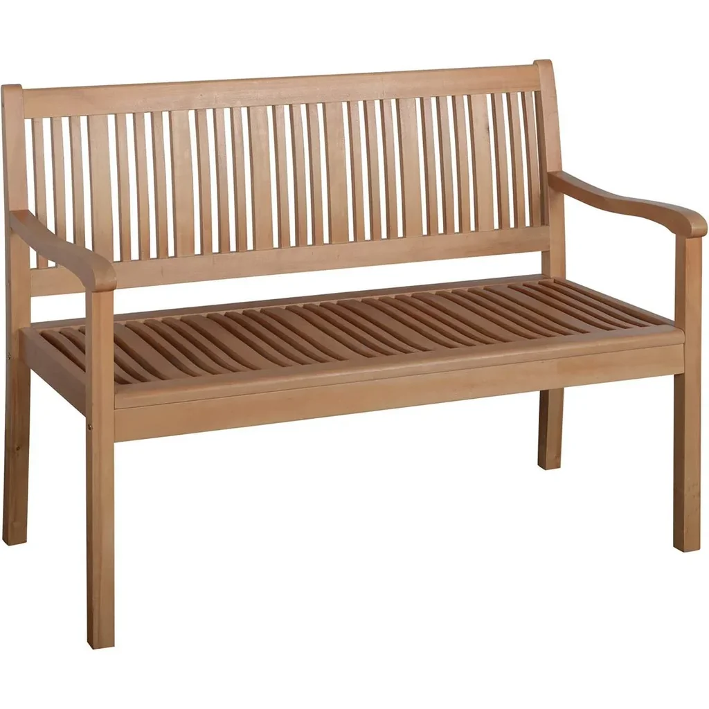 2-Sitzer Gartenbank Holz 126,8 x 62 x 91,3 cm
