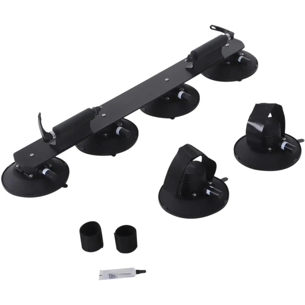 Fahrrradträger Dachträger Fahrradhalter mit Schnellspanner 2 x Fahrrad Alu Schwarz L82 x B15 x H13 cm