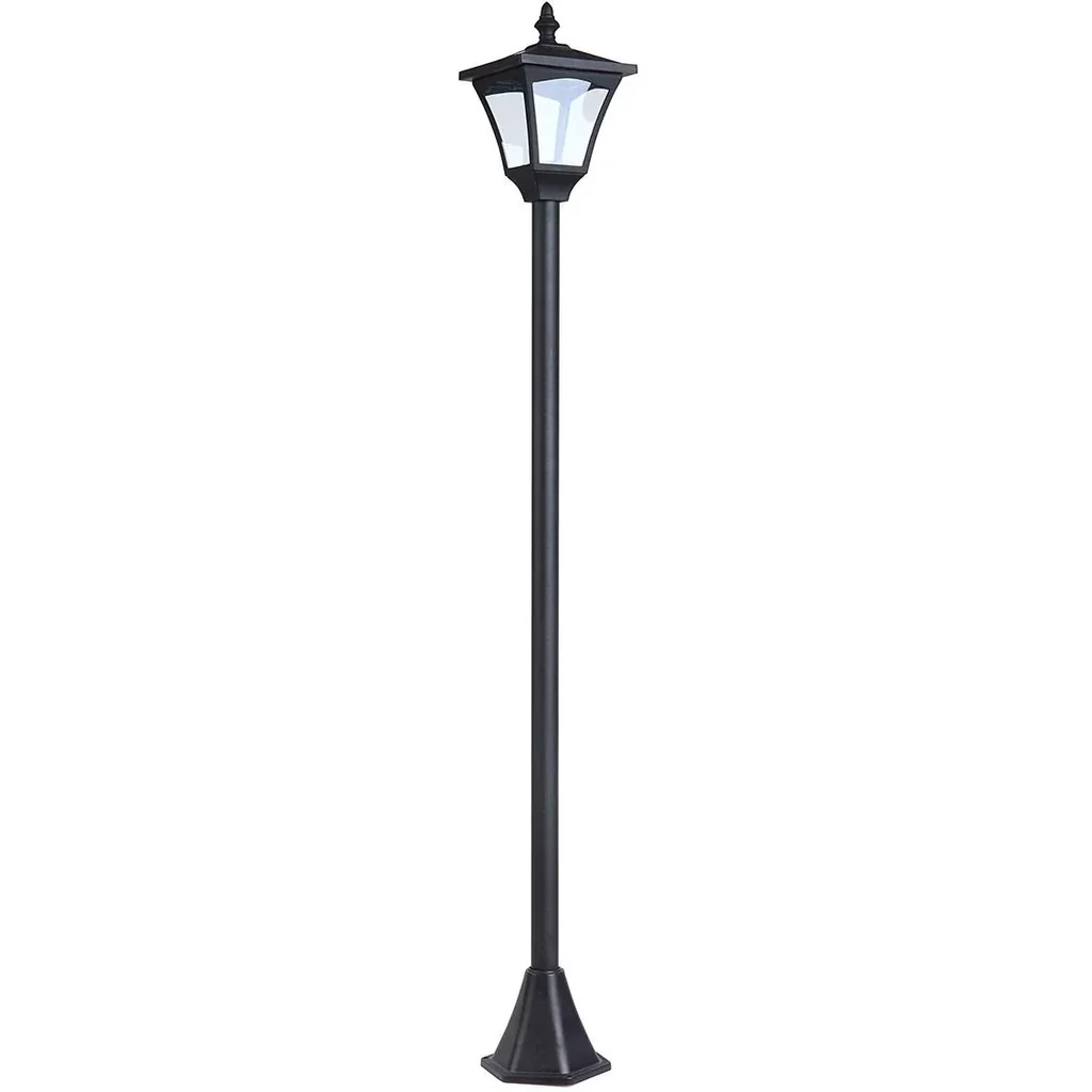 Gartenlaterne Solar Laterne 10 Lumen Schwarz H120cm