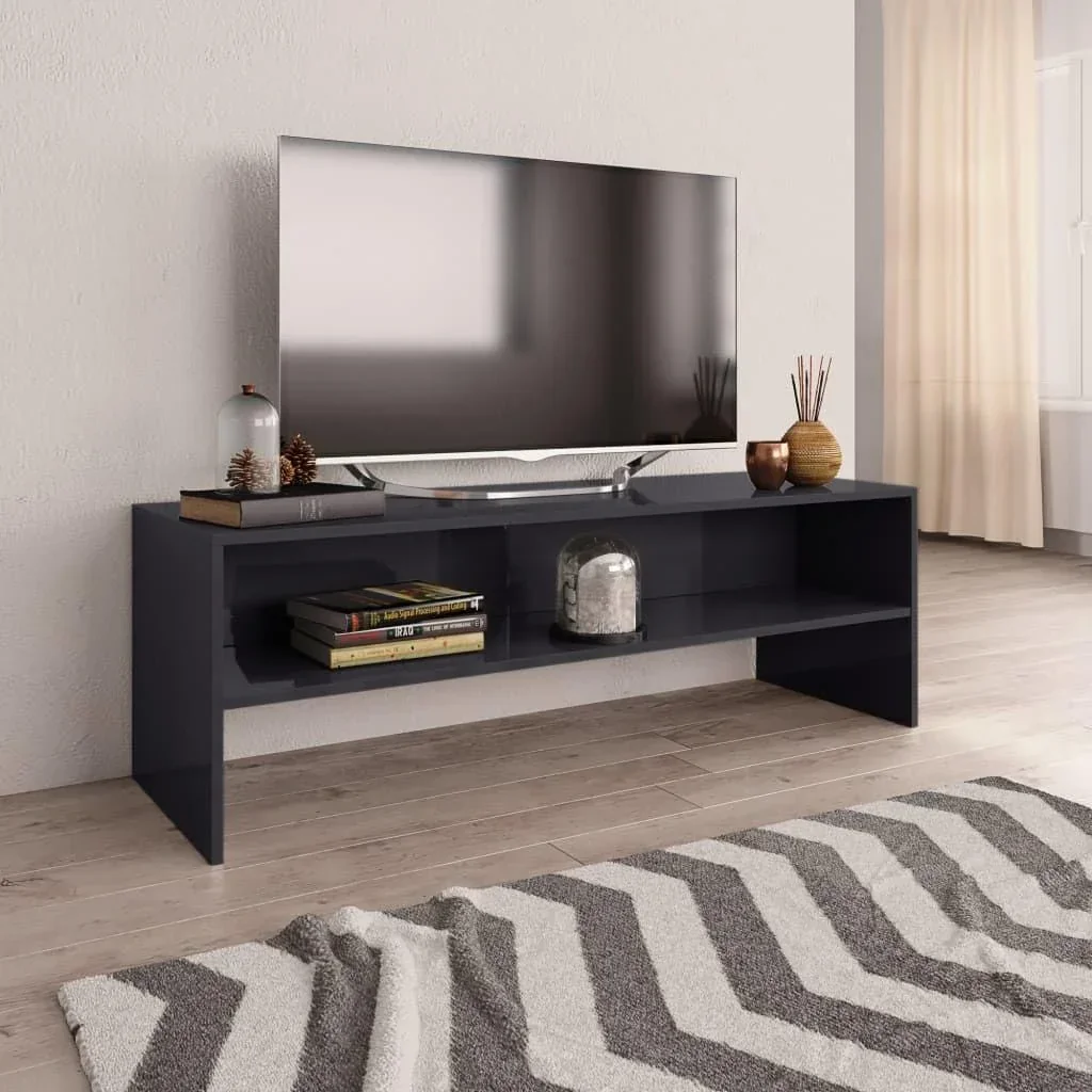 TV-Schrank 120x40x40 cm Spanplatte hochglänzend grau
