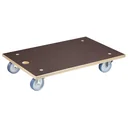 Transporthilfe MM 1146, 78 x 49 x 15 cm, softe Rollen Ø 100 mm, Rollenlager, Platte Maxigrip FSC®, Tragkraft 500 kg