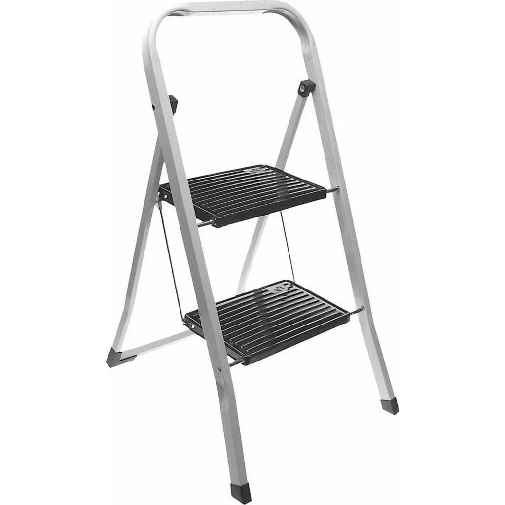 Excellent Houseware klappbare Küchentreppe - 2 Stufen - Bis zu 150kg - Metall