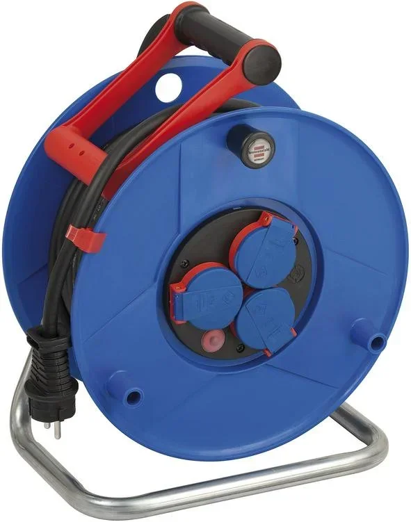 Kabeltrommel Garant IP44, Durchmesser 290mm, Spezialkunststoff,3 x 230V Steckdose, 25m RN Kabel