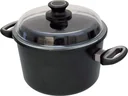Kochtopf mit Glasdeckel, 28 cm, 15 cm hoch, 9,5 Liter