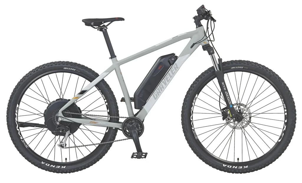 Unisex E-Bike MTB 29 Zoll, Rahmengröße 48 cm, 9-Gang Kettenschaltung, grau matt, GRAVELER 22.EMM.20
