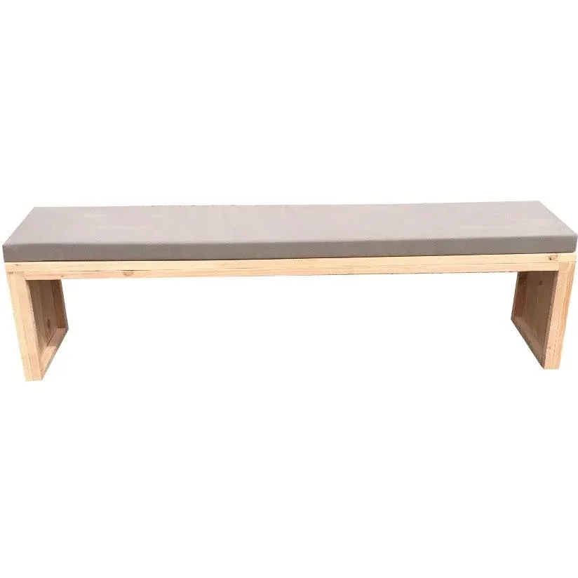 Gartenbank Douglas Holz 160 cm inkl. Wasser- und schmutzabweisendem Kissen Taupe