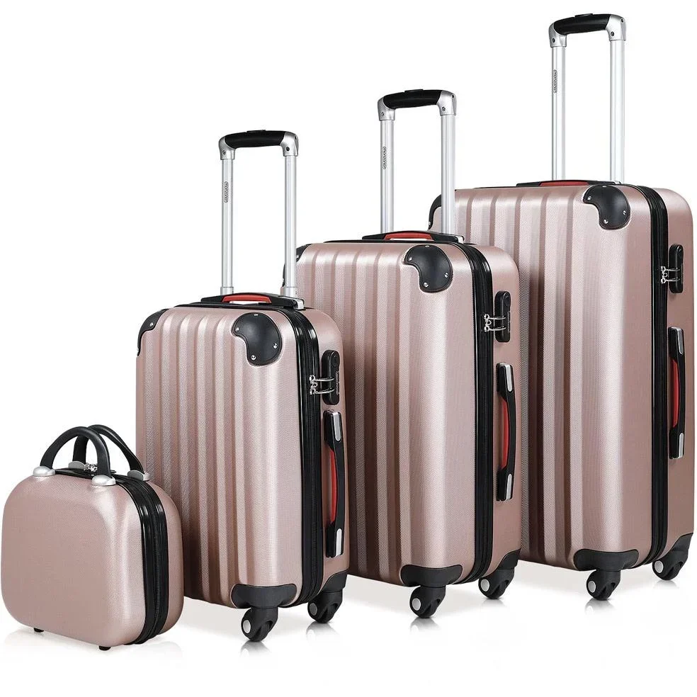 Hartschalenkoffer-Satz 4 Stück Baseline Ros" Beautycase/M/L/XL