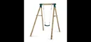Holz Schaukel Bush-Baby, Outdoor-Einzelschaukel für Kinder aus Holz, Schaukelseile höhenverstellbar, natur