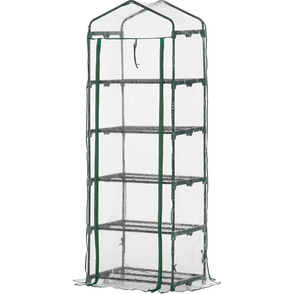Poly-Gewächshaus mini - 5 Ebenen - 69 x 49 x 193 cm