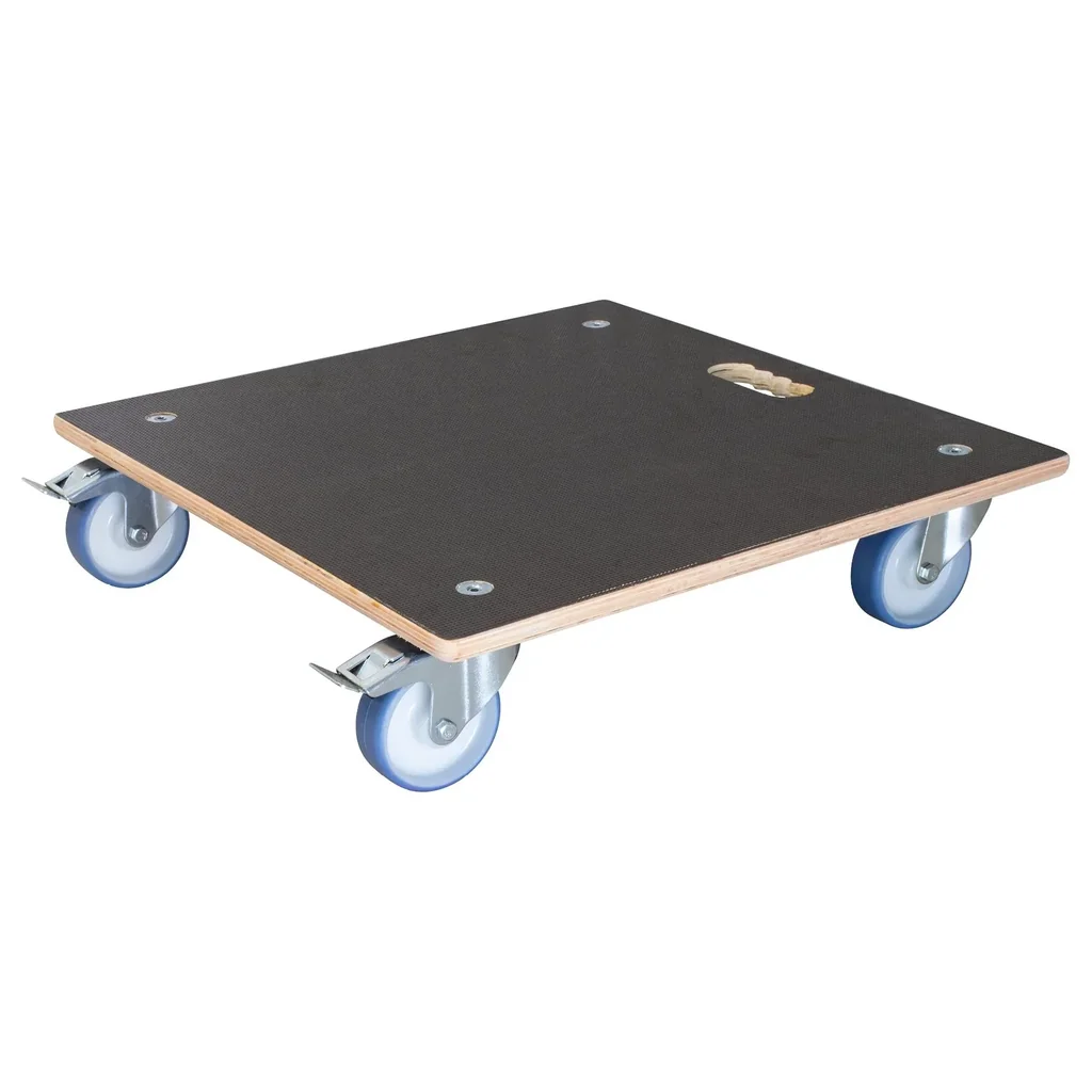 Multi Roller MR 1358, 58 x 58 x 14,5 cm, softe Rollen Ø 100, Rollenlager, 2 Bremsen, Maxigrip FSC®, Tragkraft 300 kg