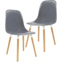 Esstischstühle 2tlg. Kunststoff grau