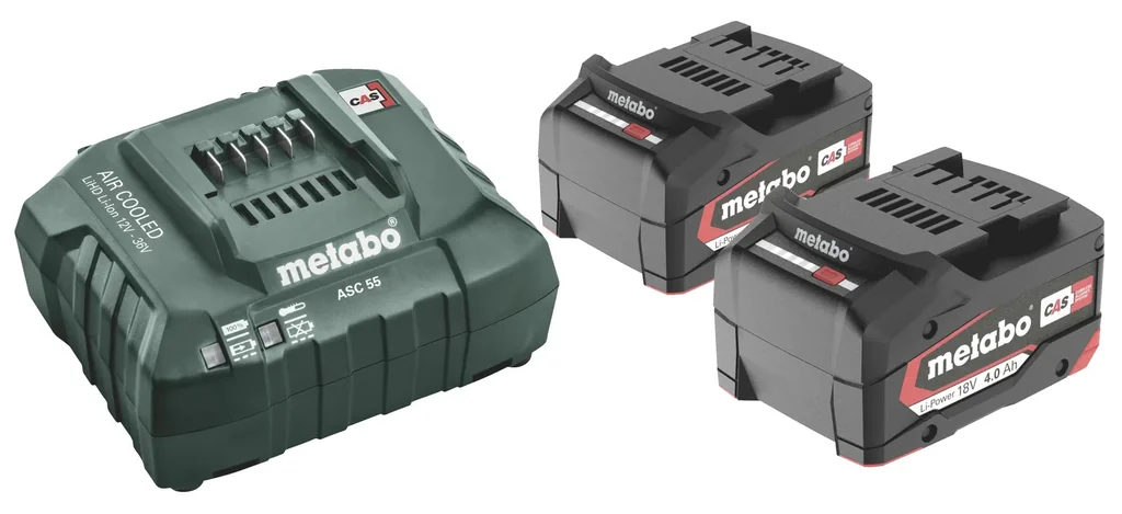 Basic-Set 2 x Li-Ion 4.0 Ah 18 V, Ladegerät ASC 55