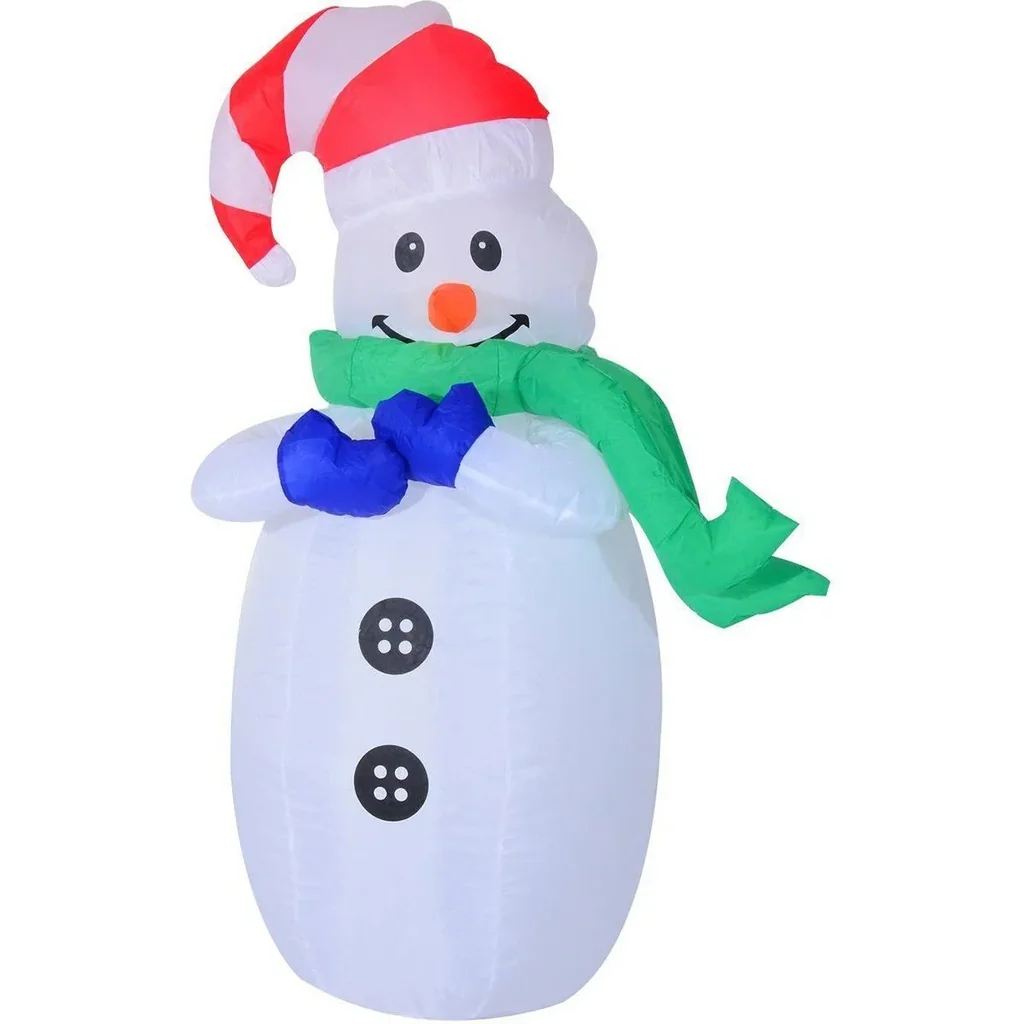 LED Schneemann aufblasbar warmweiß