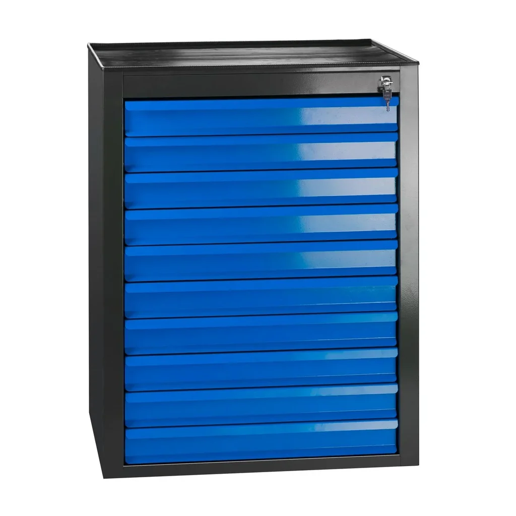 Schubladenschrank / Werkzeugschrank mammut, 10 Schubladen, RAL 7035 / 5012