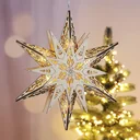 Weihnachtsdekostern mit 6 warmweißen LEDs