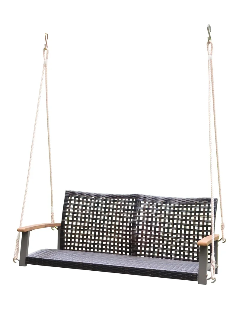Hängebank CUNEO, grau, Armlehne Akazie FSC 100%, grey washed