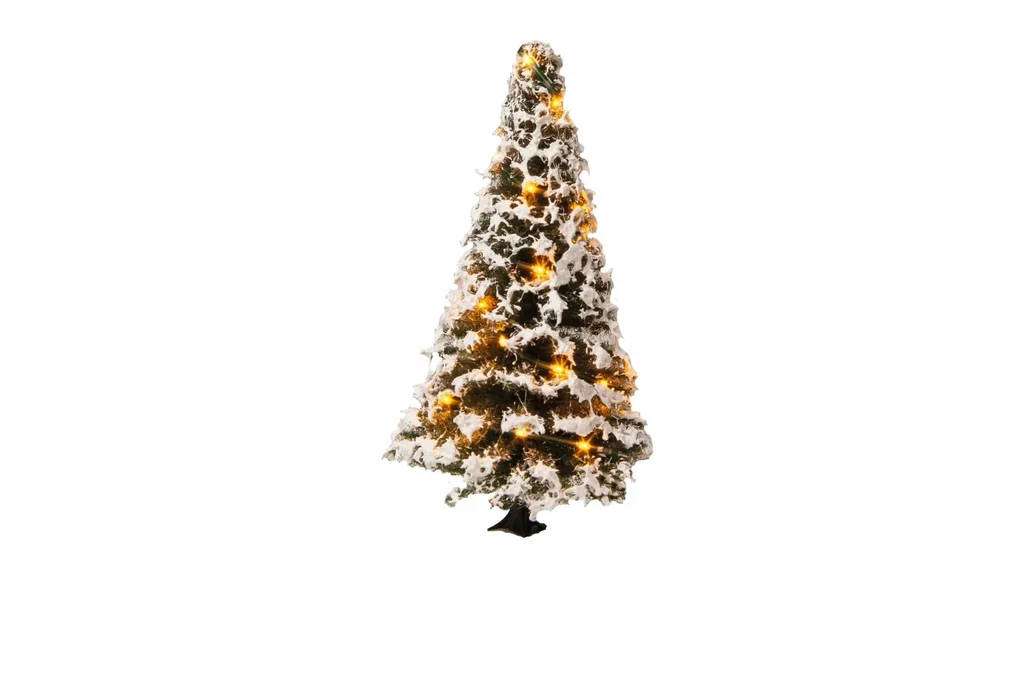 Beleuchteter Weihnachtsbaum, verschneit, mit 20 LEDs, 8 cm hoch