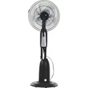 Standventilator mit Wasserzerstäuber schwarz/silber
