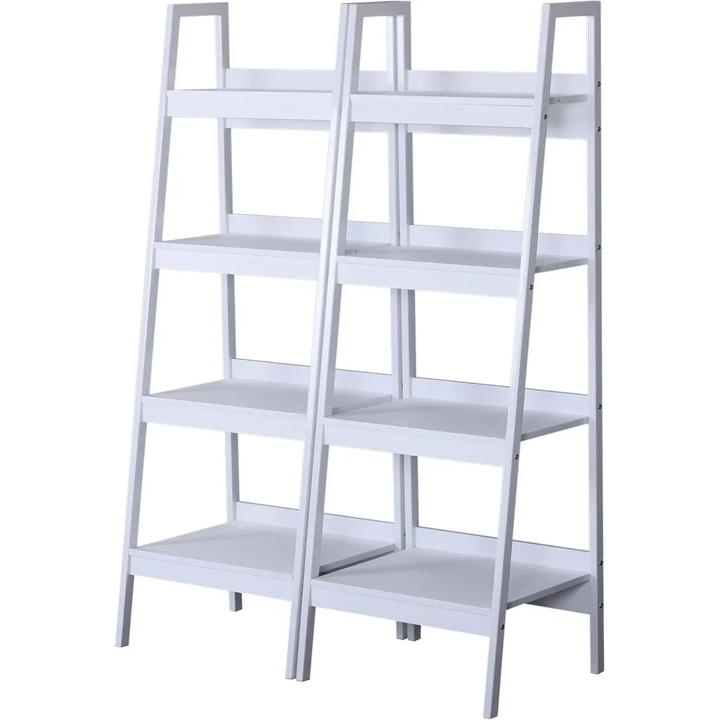2er-Set Regal Standregal Lagerregal Bücherregal Aufbewahrungsregal 4 x Fach Metall + MDF 52 x 45 x 148 cm