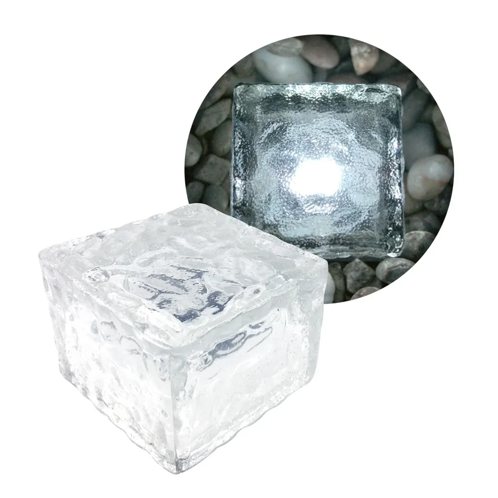 LED Solar Glaswürfel