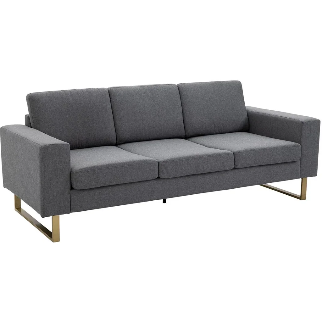 Polstersofa als 3-Sitzer dunkelgrau