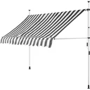 Klemmmarkise weiß/grau 300cm