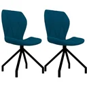 Esszimmerstühle 2-Sitzer Kunstleder blau