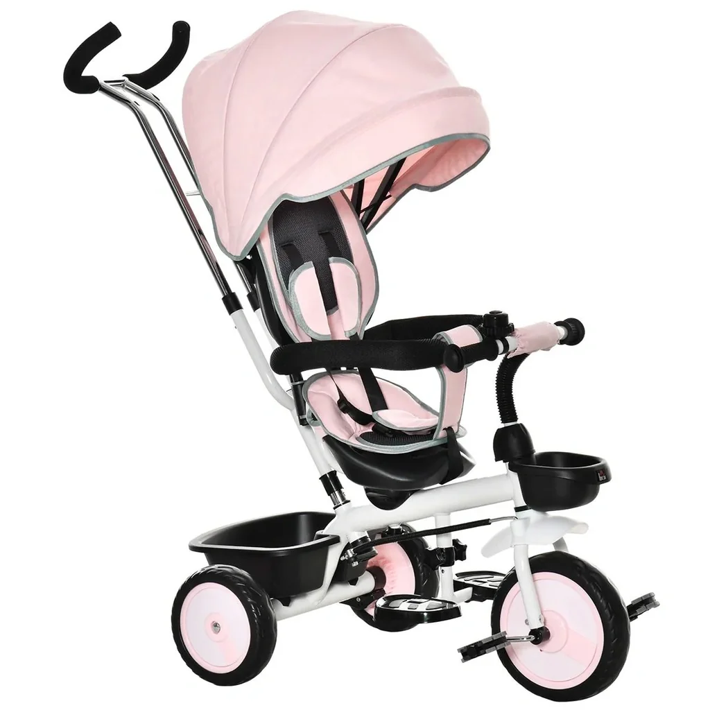 2 in 1 Dreirad Kinderwagen 100 cm x 48 cm x 106 cm