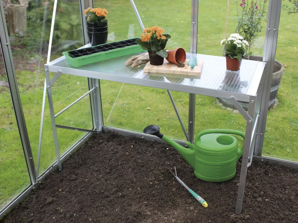 Alutisch, Farbe 1 Ablage, Farbe HKP, Farbe alu