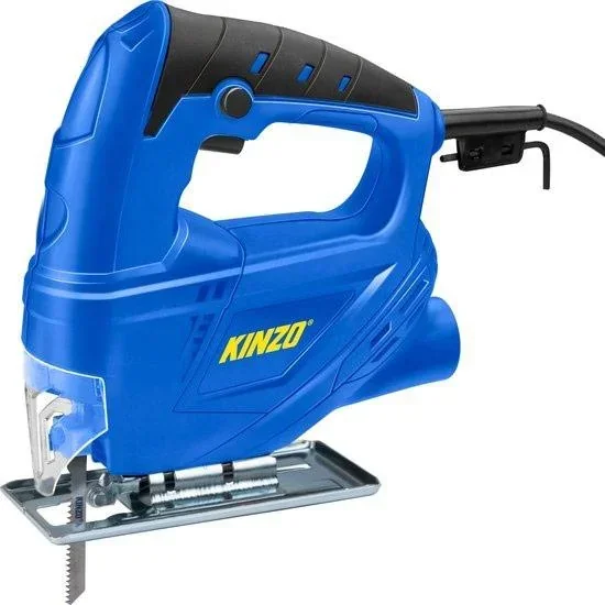 Stichsäge - 230V - 400W - mit Staubabsaugung - Schutzhülle Blatt - Holz bis zu 65 mm - Metall bis zu 6 mm- Blau