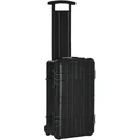Werkzeugkoffer mit Rollen Leer Werkzeugkiste 2 Griffe Schaumstoff Werkzeugtrolley wasserdichter Rollkoffer mit ausziehba