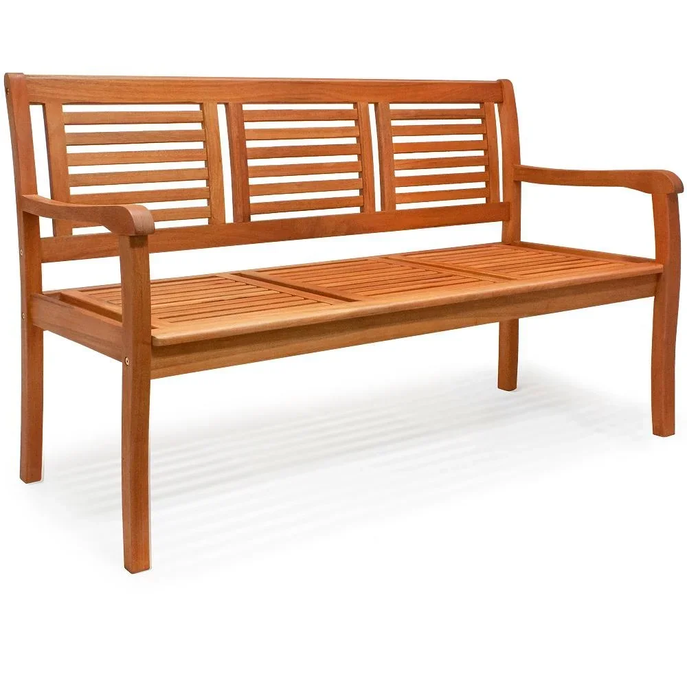 Gartenbank aus Eukalyptusholz 153x90x60cm FSC-zertifiziert