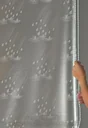 Ersatzvorhänge Eck Dur Tropfen, weiß, 130 + 55 cm, Inclusive Welle und Kleinteilen (1Paar)