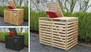 Mülltonnenbox "Vario V" für 2 Tonnen, natur