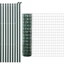 Gartenzaun 10 x 1,5 m Volierendraht Maschendraht Drahtzaun Drahtgitter Gartenzaun Rolle Masche stark Stahl Grün