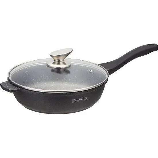 Marmorbeschichtung Tiefbratpfanne - schwarz - 24 cm