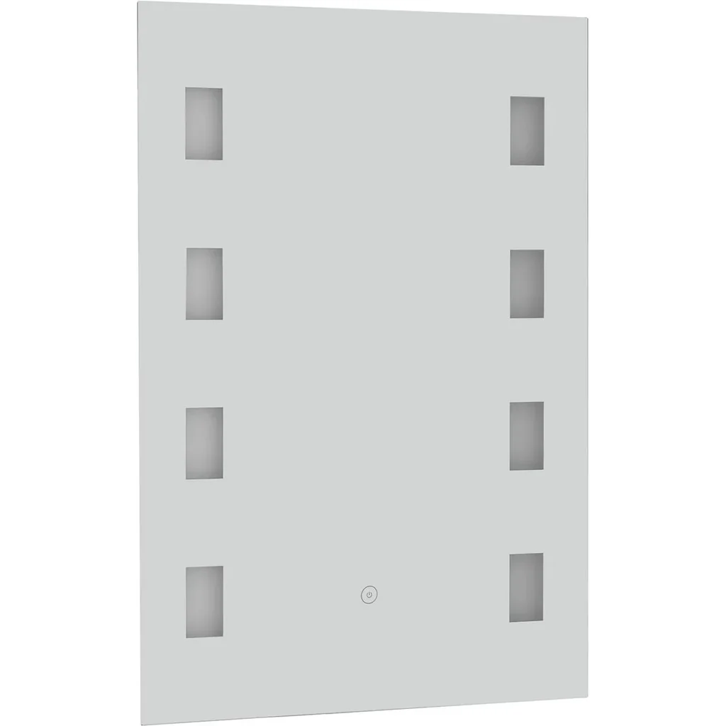 Lichtspiegel LED Spiegel Anti-Beschlag Badspiegel Badezimmerspiegel Wandspiegel mit Berührungsschalter Silber 70 x 50 x