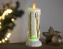 Kerze Acryl mit Farbwechsel und Glitzereffekt