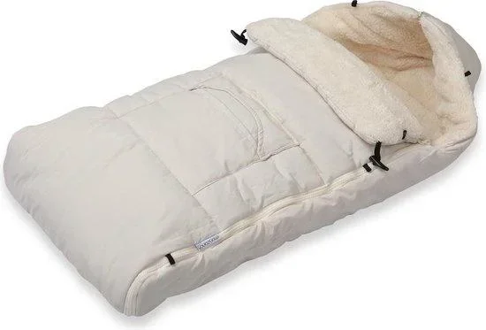 Babytrage Fußsack Beige | Teddy | Maxi-Cosi | mit Aufbewahrungstasche