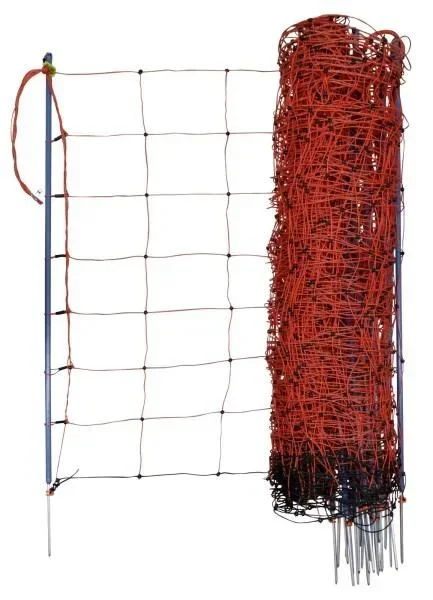 Schafnetz OviNet Premium, 50 m, orange, 108 cm, Doppelspitze