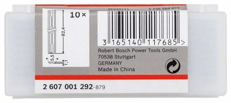 Hobelmesser, 82 mm, gerade, Carbide, 40°, 10 Stück
