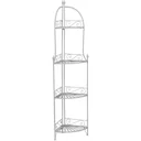 Badregal Pflanzregal Standregal Bücherregal Lagerregal Aufbewahrungsregal faltbar Metall Weiß 46 x 31 x 157 cm