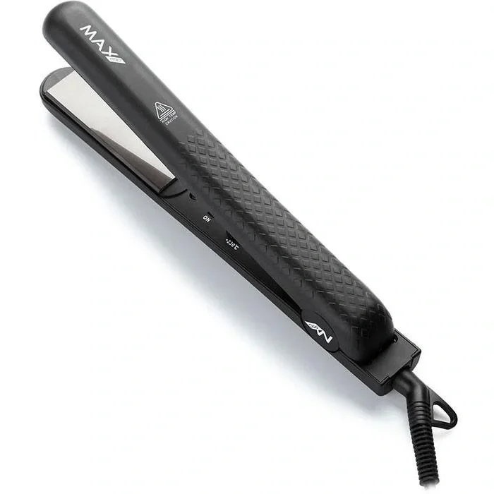 Max Pro Gloss Stylingzange Schwarz inkl. Hitzeschutzmatte & Schutztasche