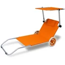 Liege Mobile Kreta Orange Aluminium mit 2 Rädern