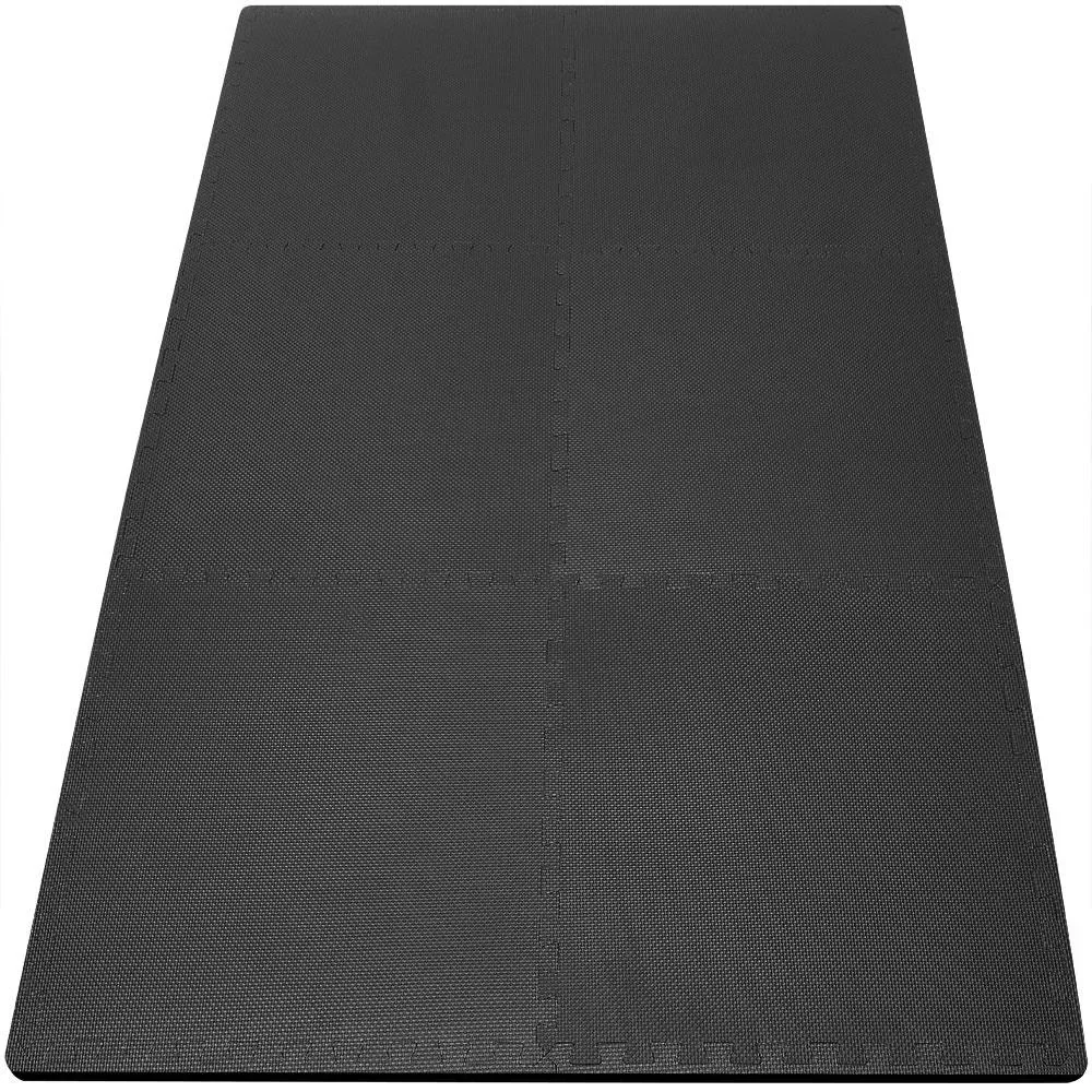 Bodenschutz/Fitnessmatte/Puzzlematte 6tlg. schwarz 183,5x123,5x1,2cm