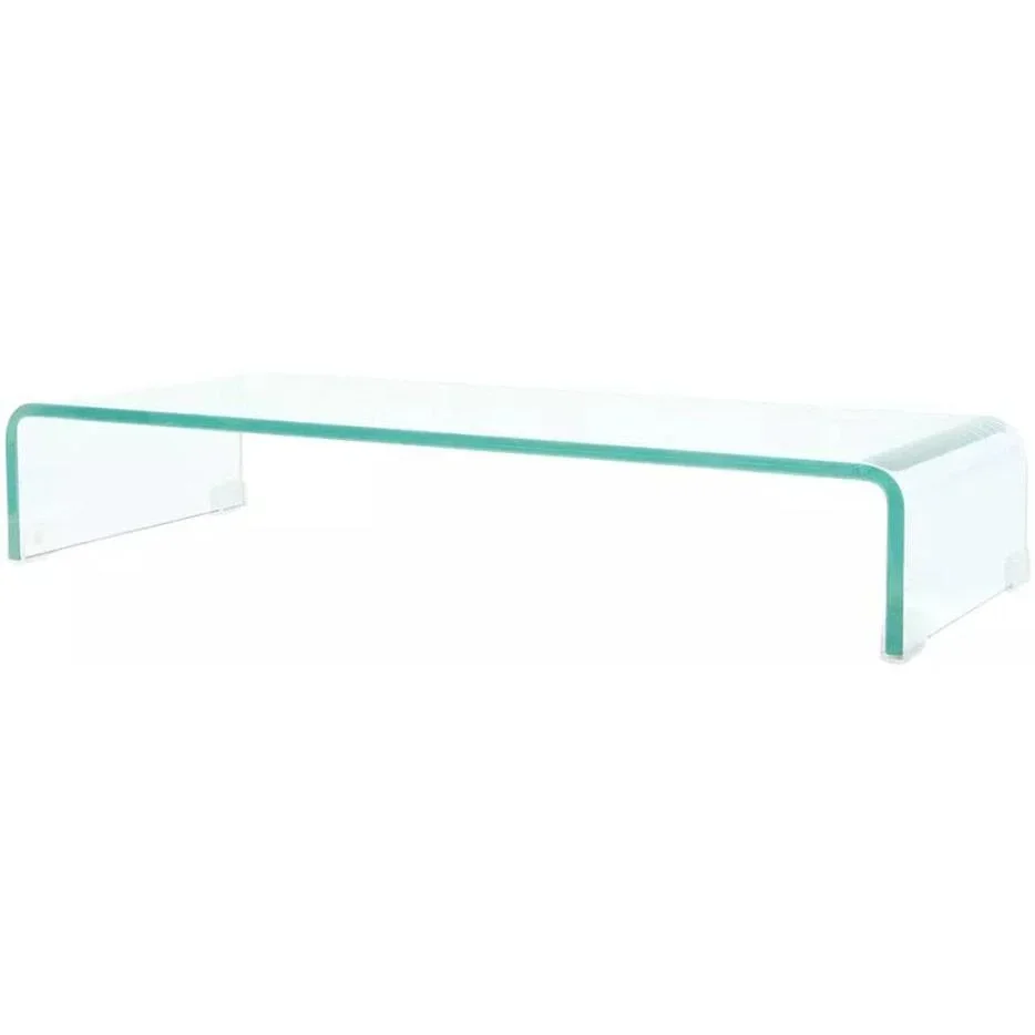 TV-Schrank/Monitorerhöhung transparent 80x30x13 cm Glas